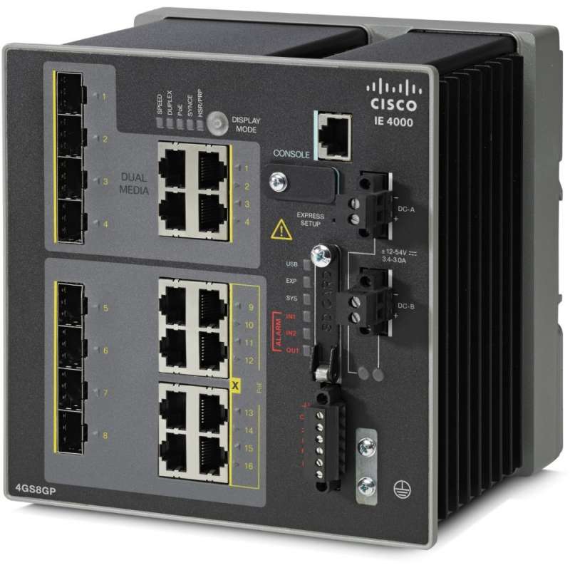 Коммутатор Cisco Industrial Ethernet 4000 IE-4000-4GS8GP4G-E
